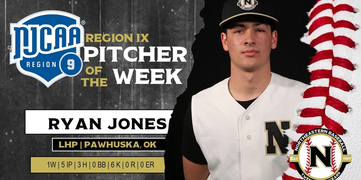 Ryan Jones Gets Region IX Pitcher of the Week