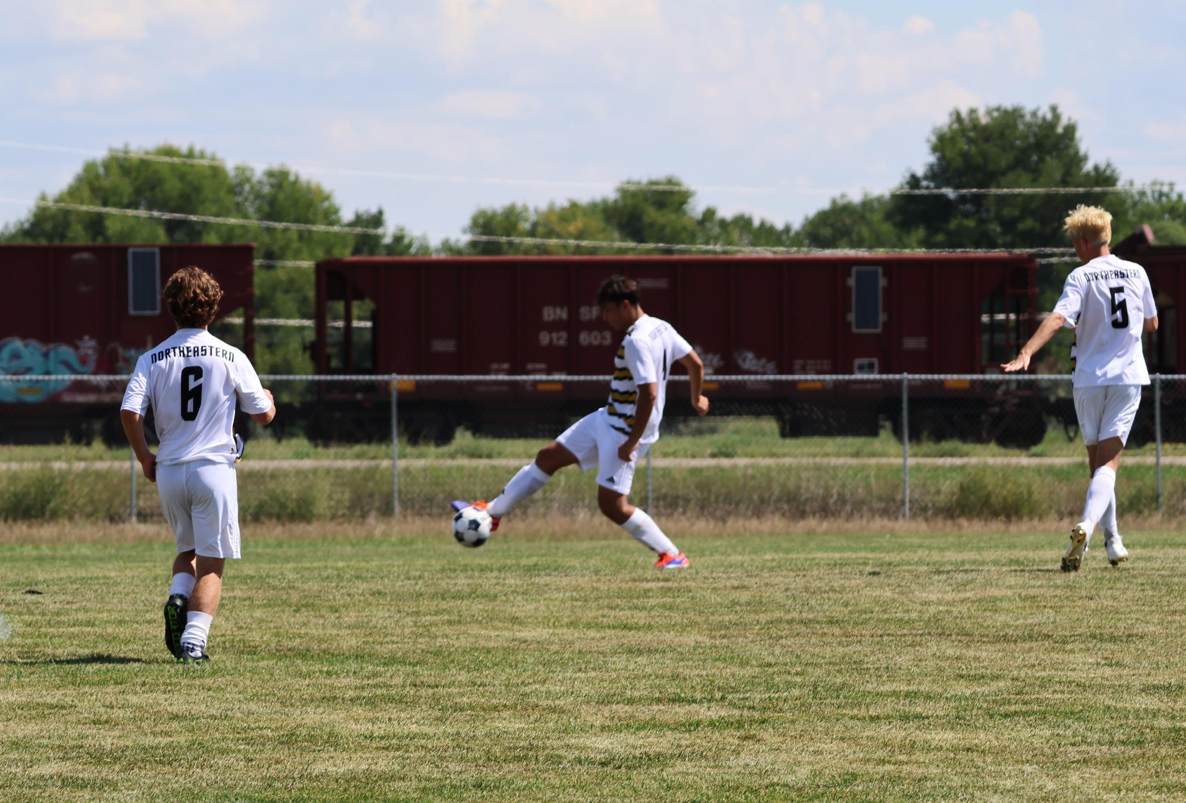 Northeastern Men's Soccer Faced Off Against Dodge City Community College, The Contest Ended In a 1-1 Tie