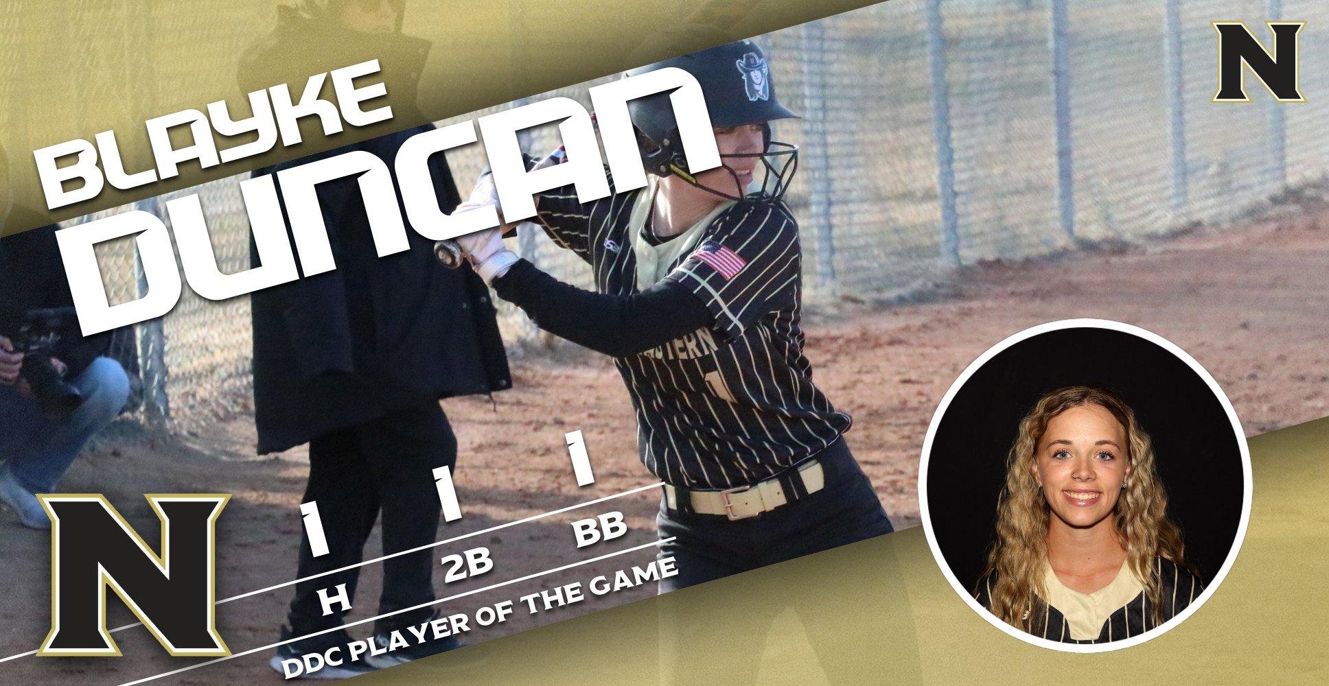 Northeastern Softball Drops The First Game of the Double Header Against Paris Junior College