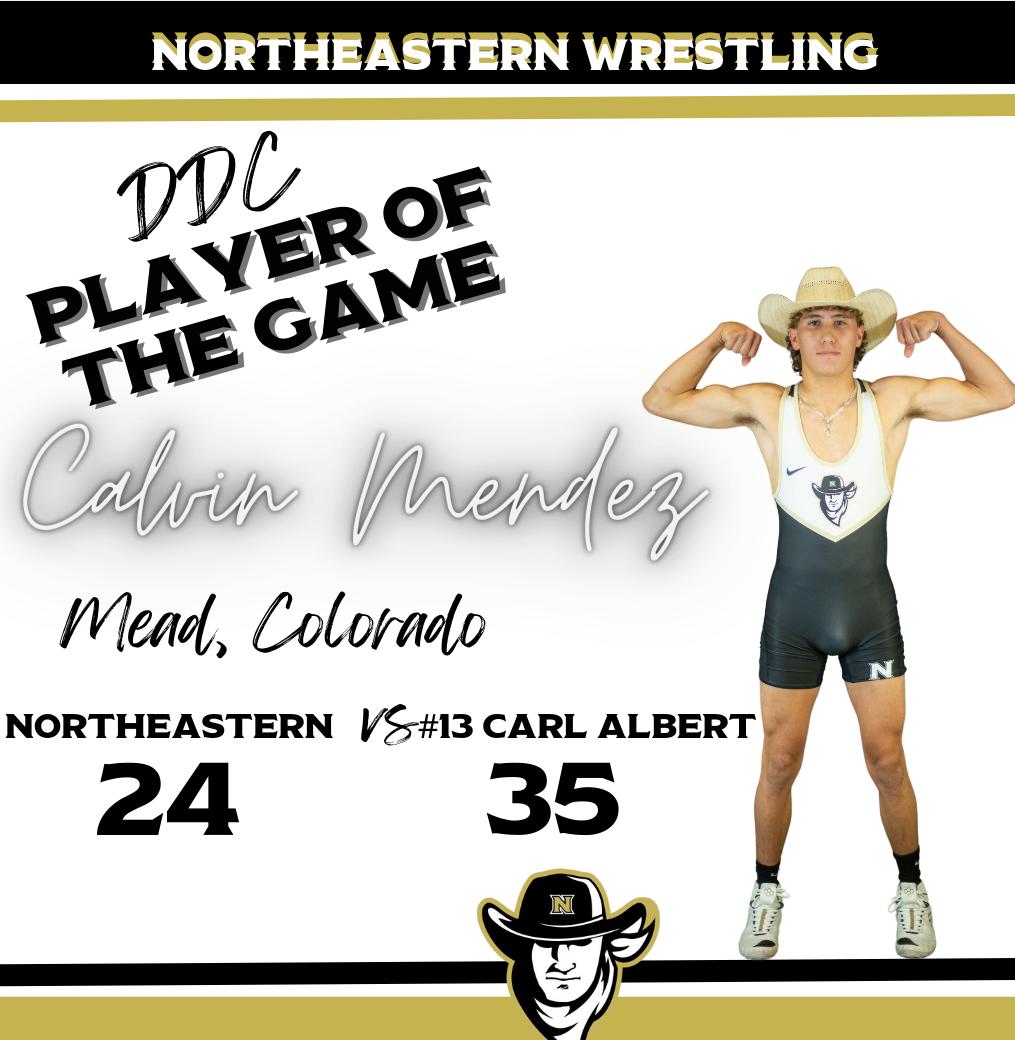 Northeastern Ends up Getting Taken Down By #13 Carl Albert In A Hard Fought Dual, They Wrestle Again Tomorrow At 9:00 AM