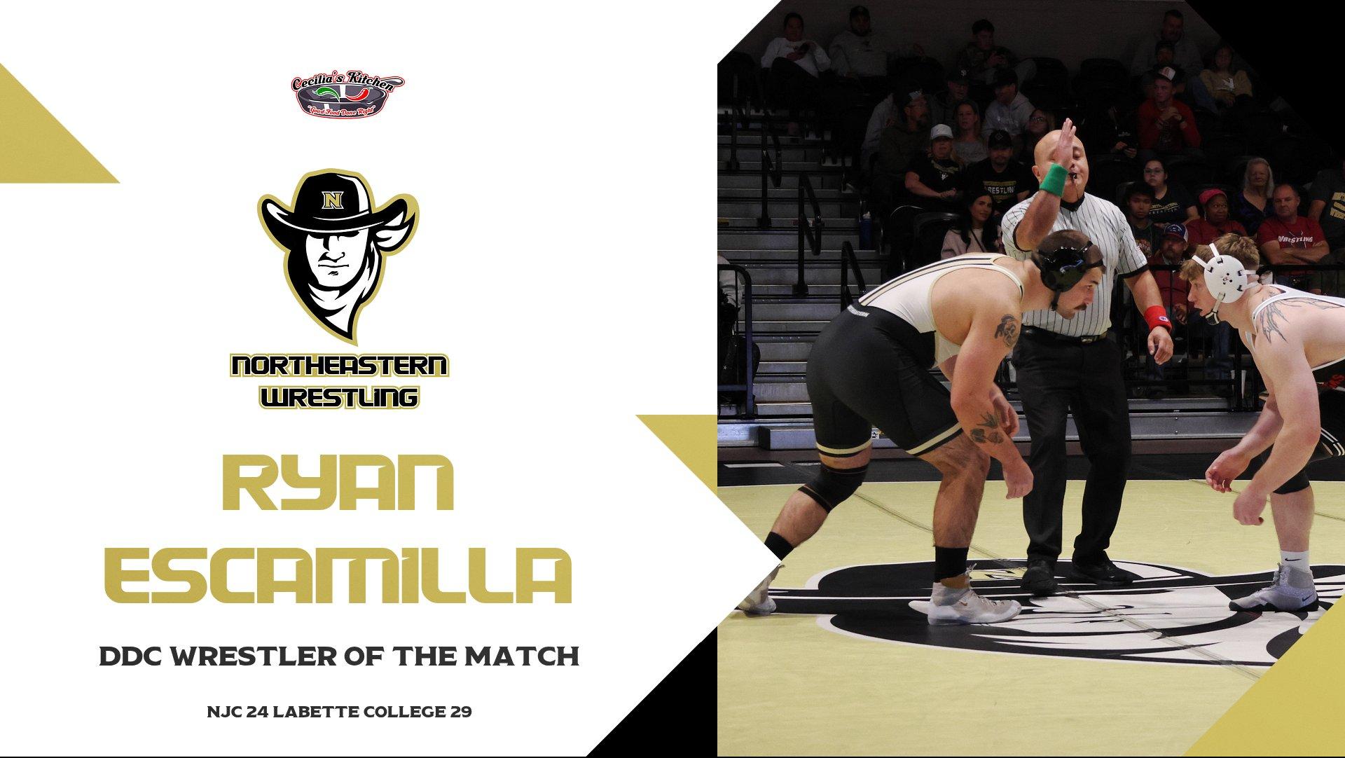 Northeastern Wrestling Faces Narrow Defeat To Labette College 29-24