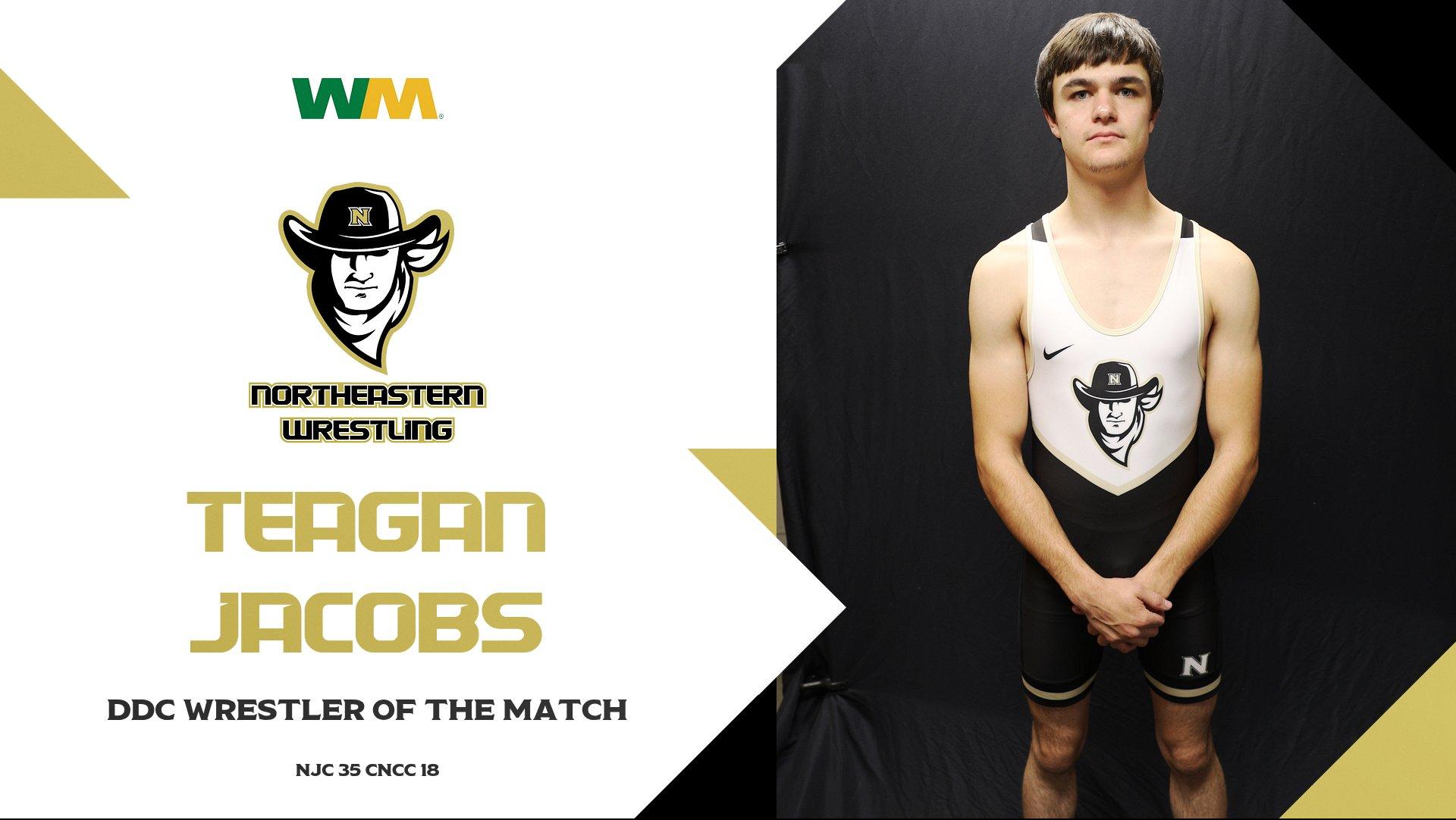 Northeastern Wrestling Takes Down Colorado Northwestern Community College 35-18