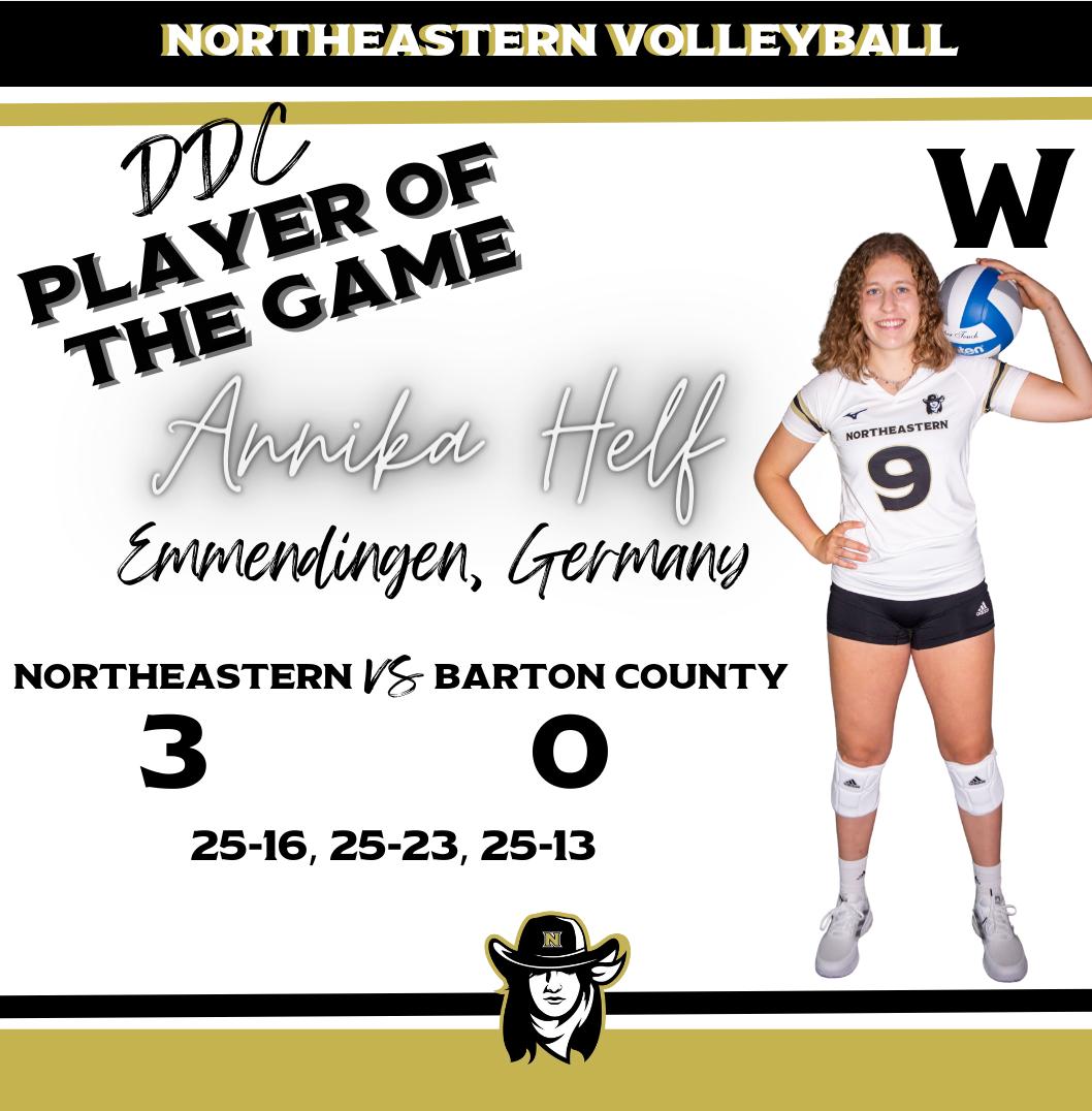 NJC Volleyball Sweeps Barton CC